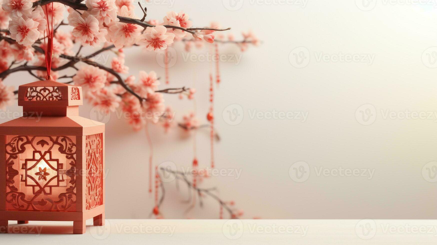 Chinese nieuw jaar abstract achtergrond, vakantie viering evenementen concept, kopiëren ruimte voor tekst, ai generatief foto
