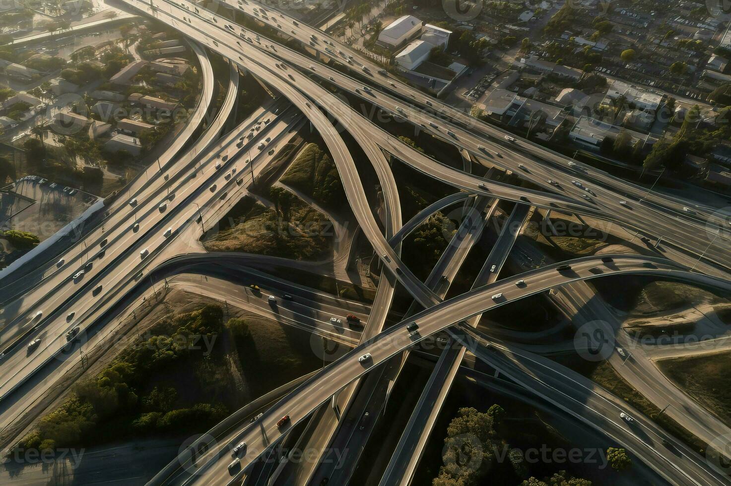 multilevel stad wegen. genereren ai foto