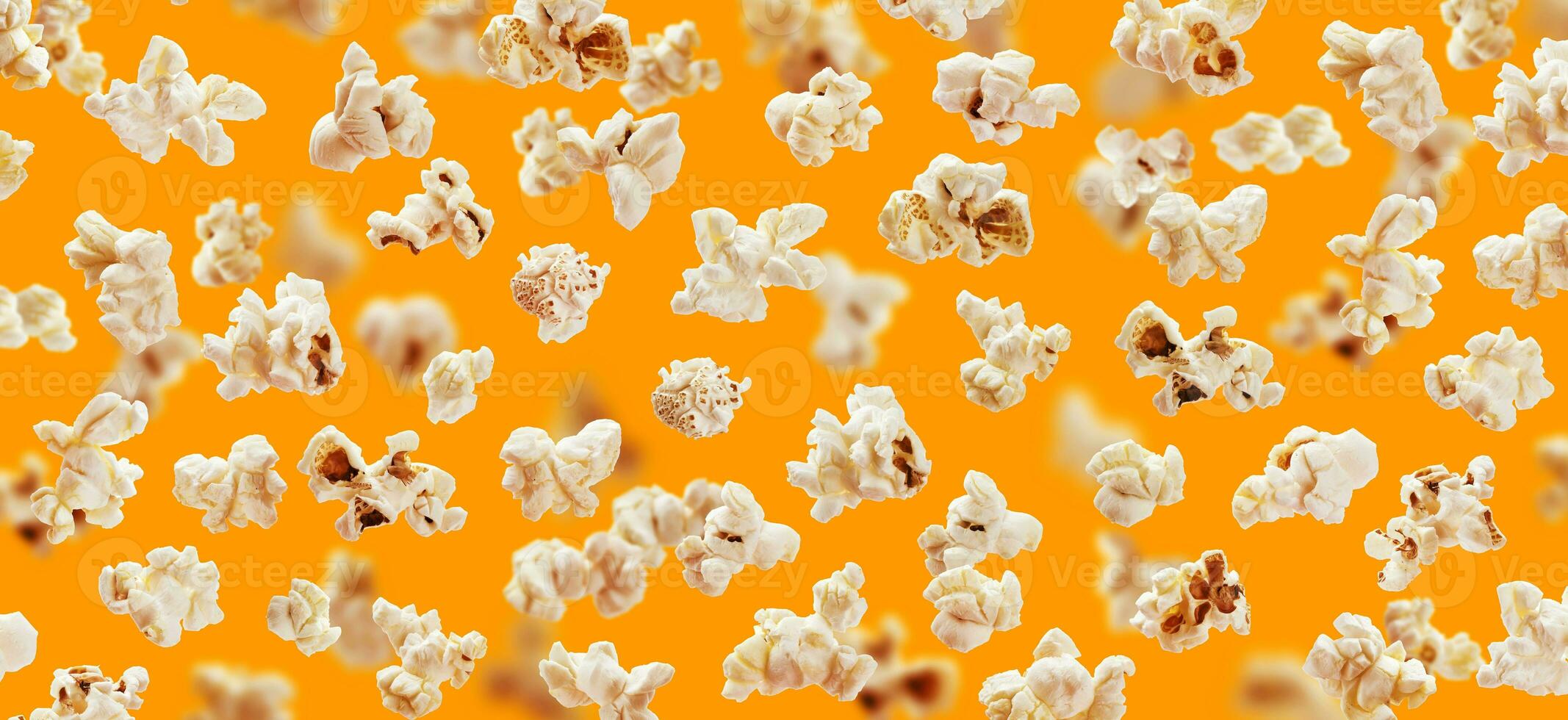 popcorn naadloos patroon. popcorn Aan geel kleur achtergrond foto
