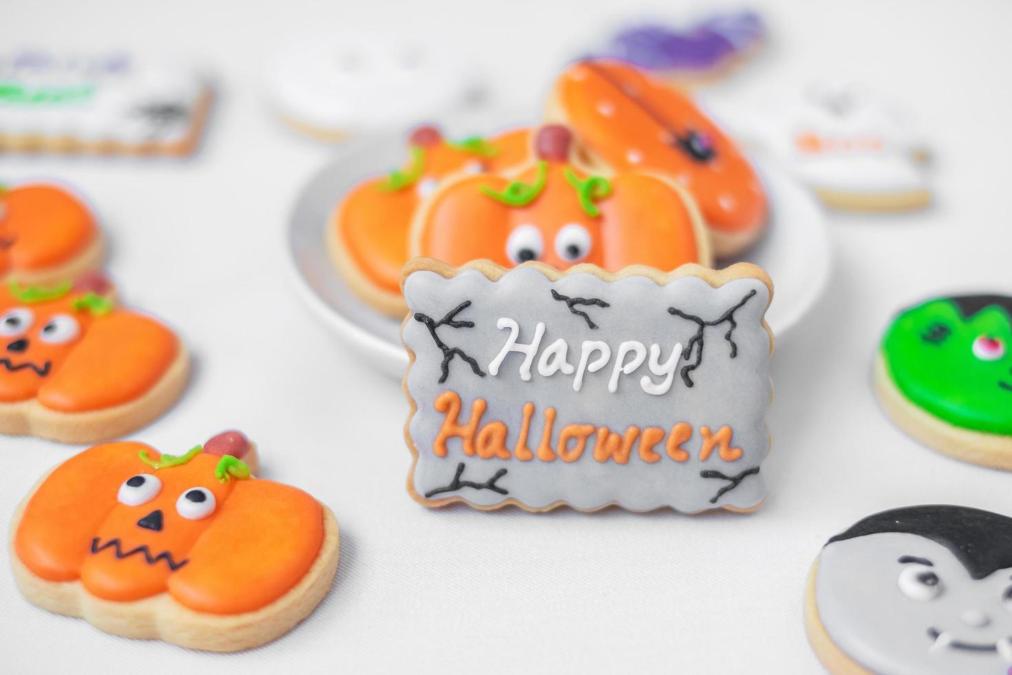 Halloween grappige koekjes set foto