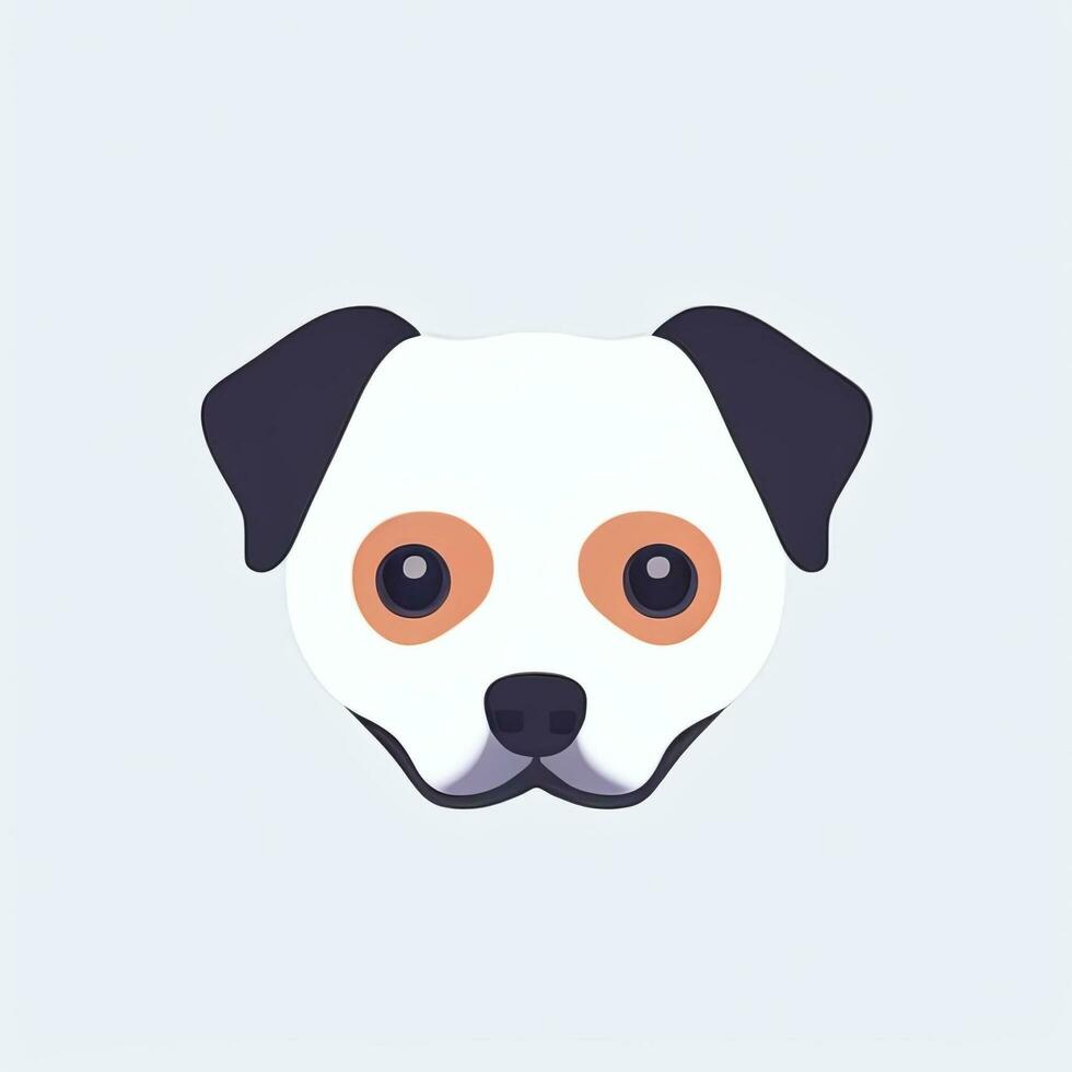 ai gegenereerd schattig hond avatar icoon klem kunst sticker decoratie gemakkelijk achtergrond foto