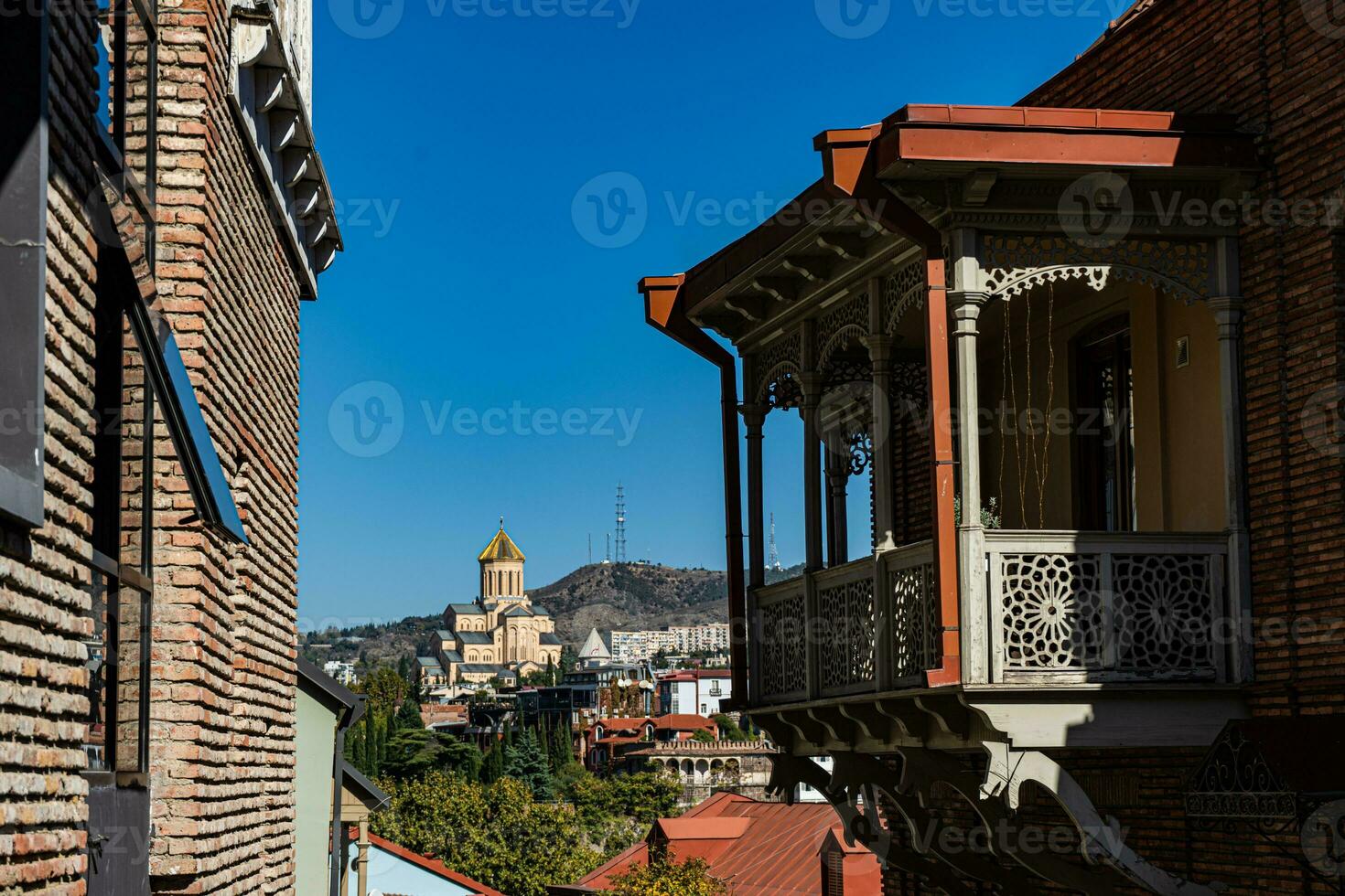 visie van oud tbilisi architectuur foto