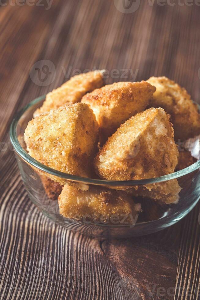 Brie beignets in glas kom foto