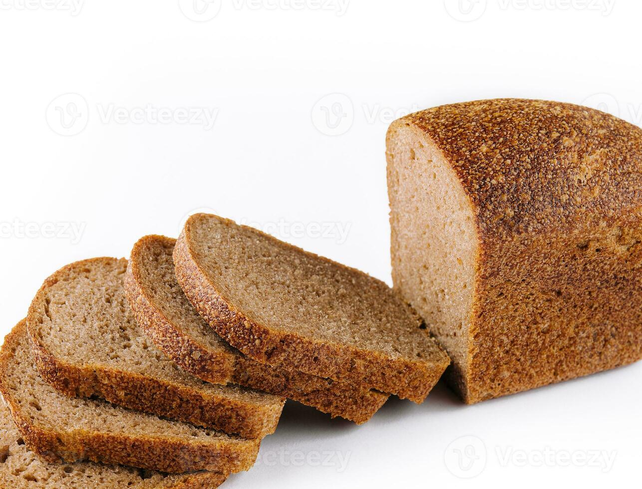 zwart brood detailopname Aan wit met plak foto