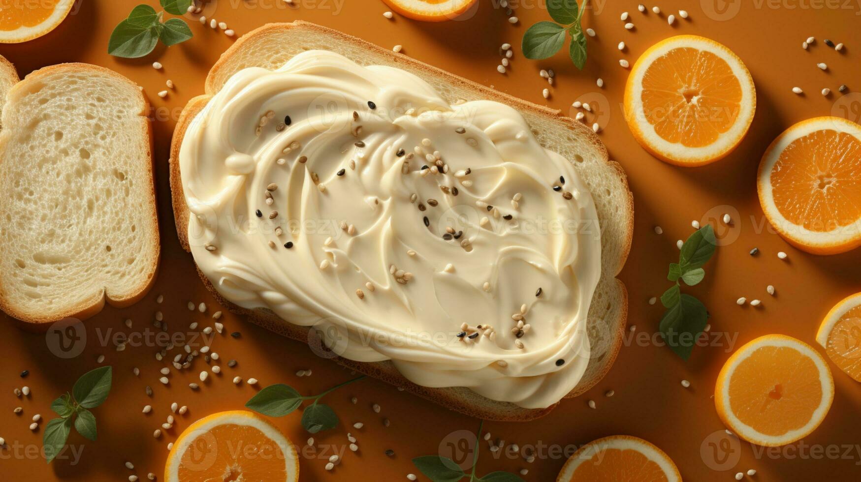 geroosterd brood brood oranje zoet toetje ai gegenereerd foto