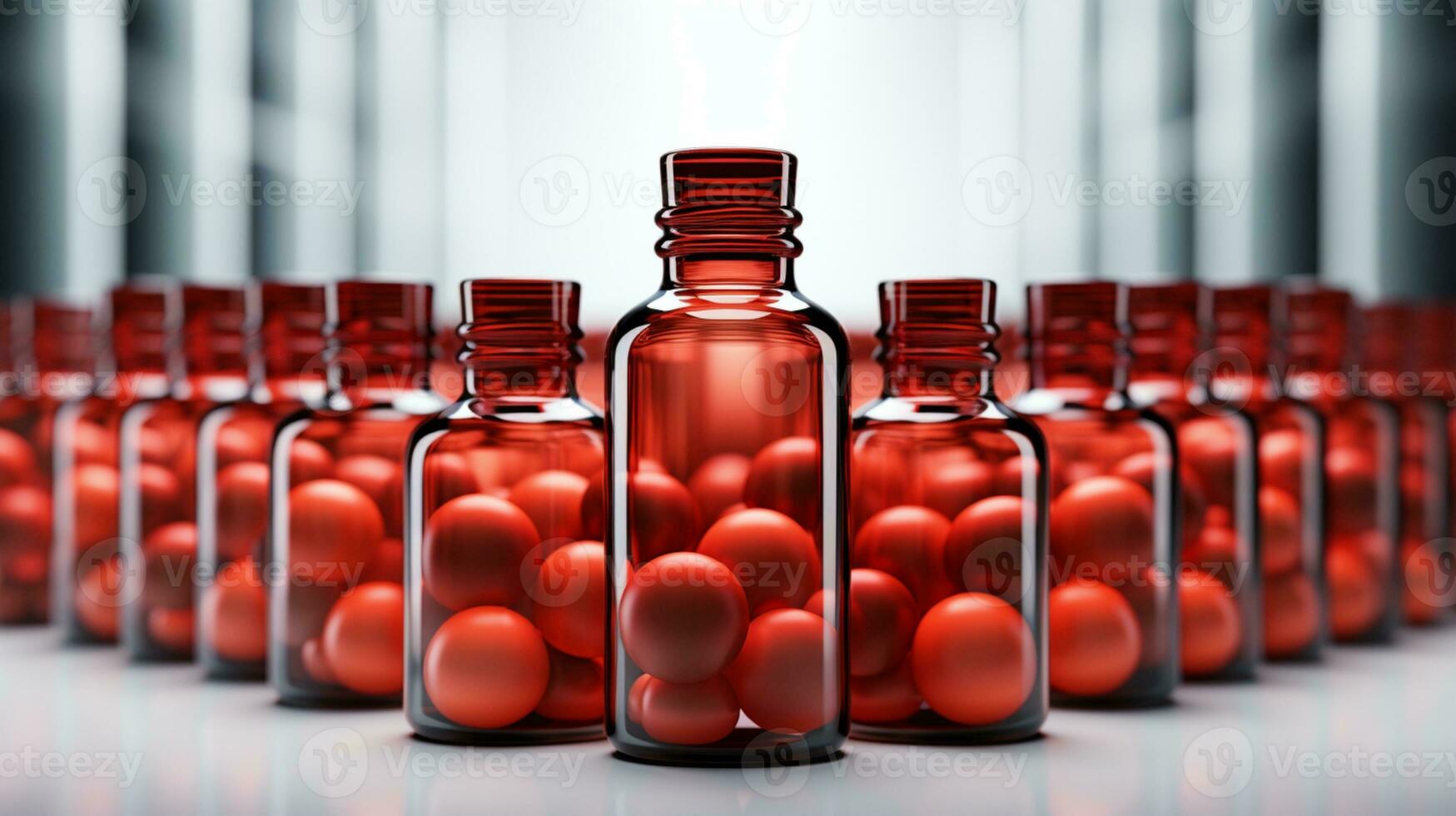 capsule rood geneeskunde vitamine foto realistisch ai gegenereerd