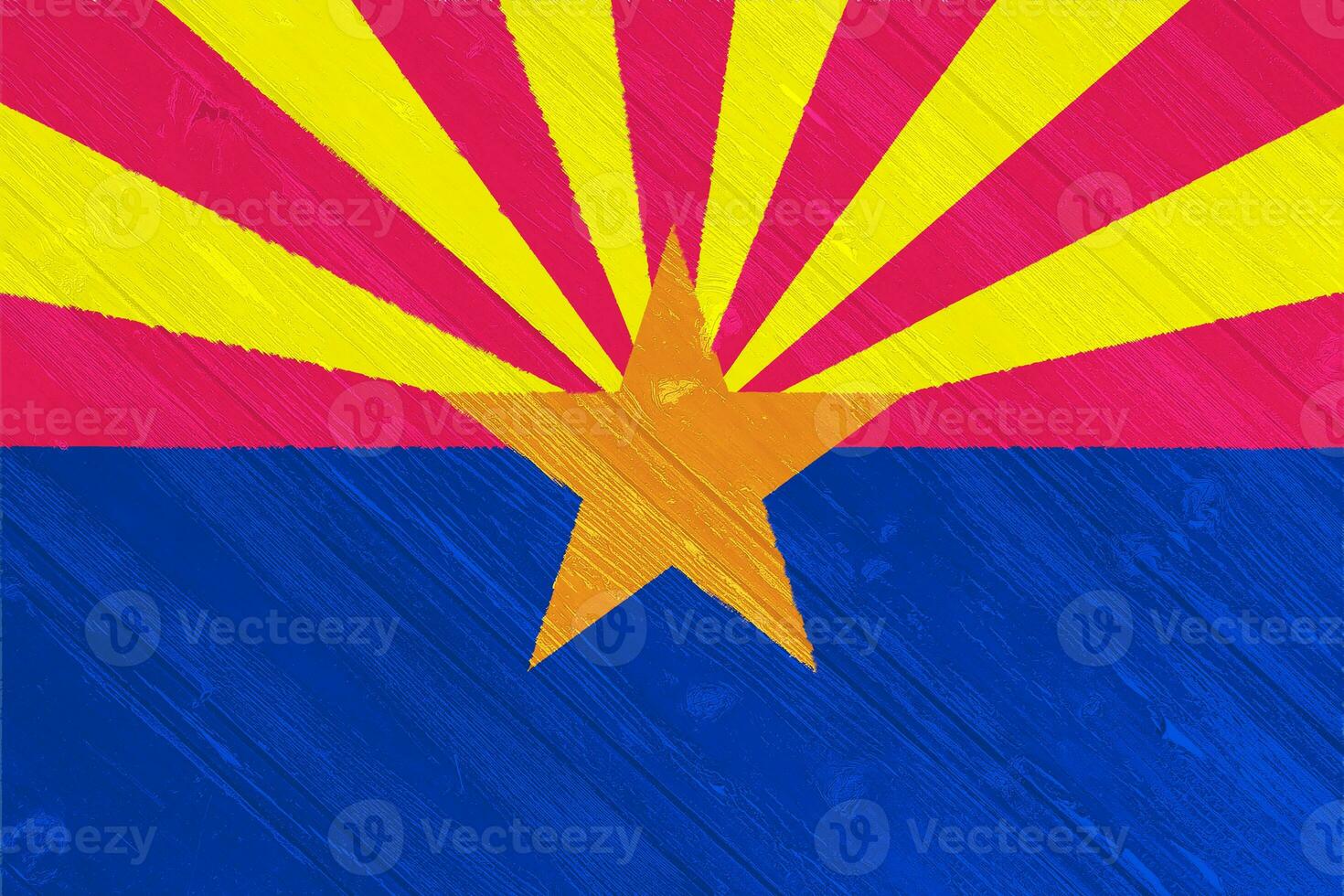 vlag van staat van Arizona Aan een getextureerde achtergrond. concept collage. foto