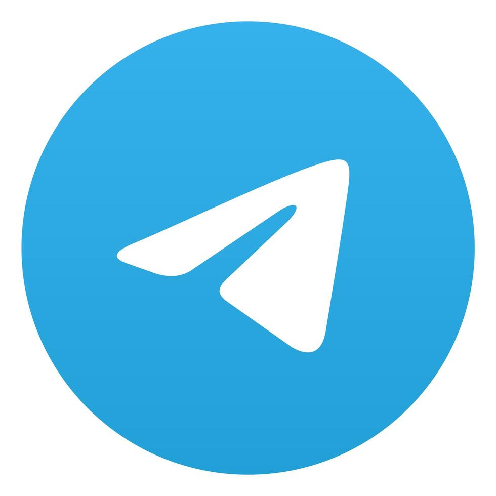 ronde telegram logo geïsoleerd Aan wit achtergrond foto