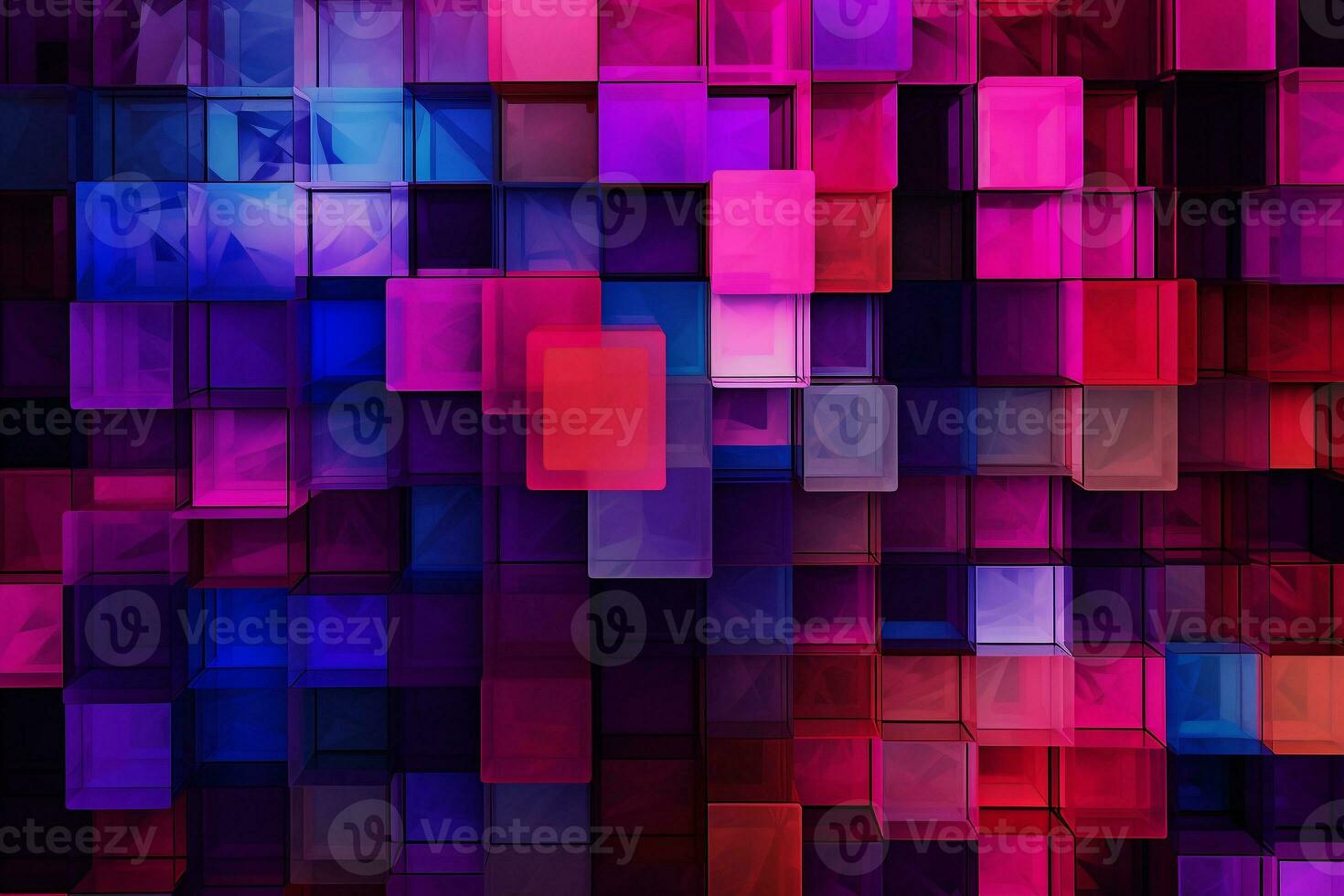 ai gegenereerd abstract digitaal verloop, kleurrijk pixels in roze en Purper kleuren stromen van digitaal informatie technologie futuristische achtergrond foto