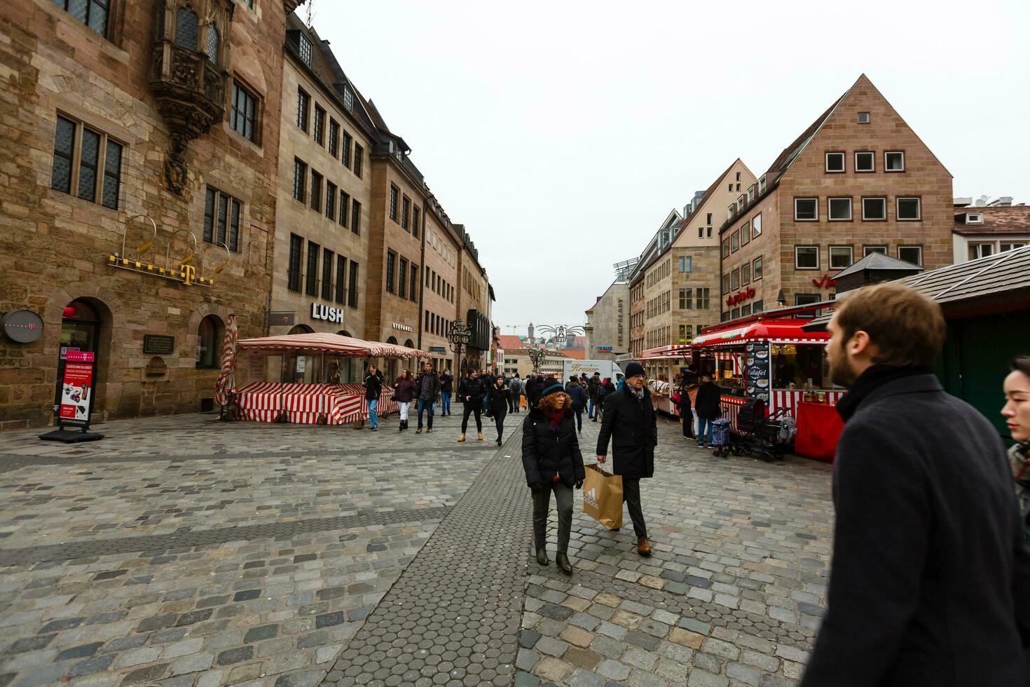 Neurenberg, Duitsland dec 31, 2019 christkindlesmarkt in Neurenberg, foto