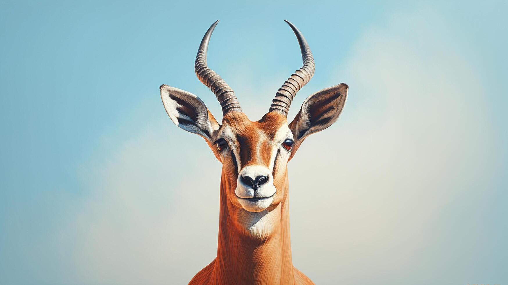 ai gegenereerd antilope beeld van een gazelle in de wild foto