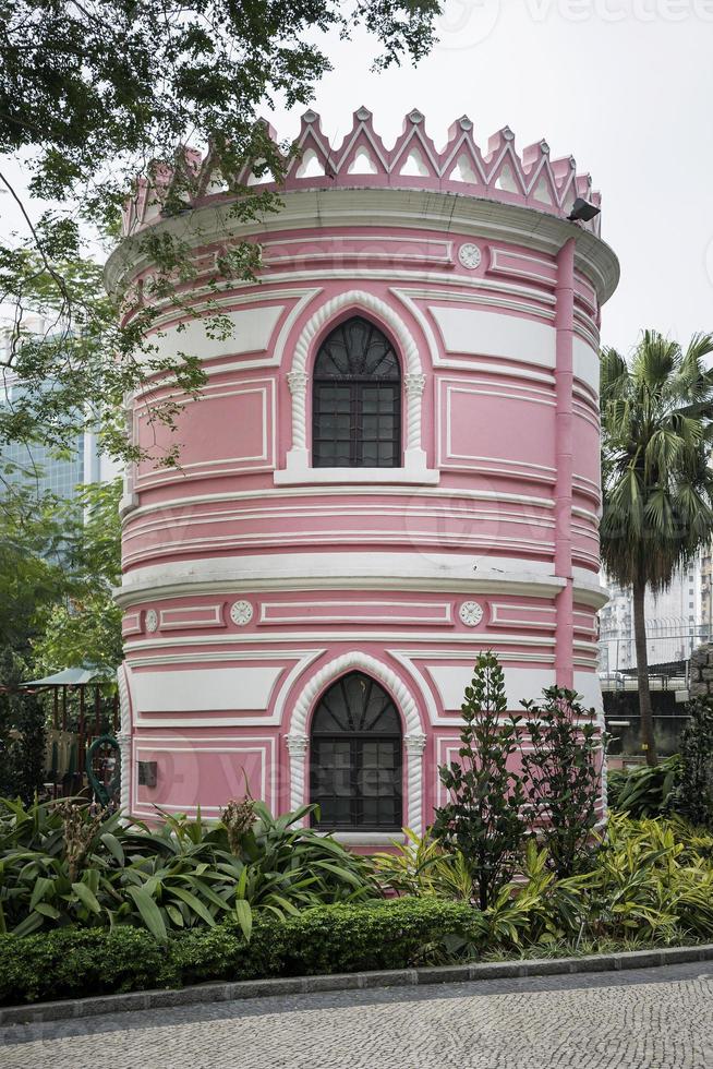 oud Portugees koloniaal architectuurgebouw in Macau Park Garden China foto