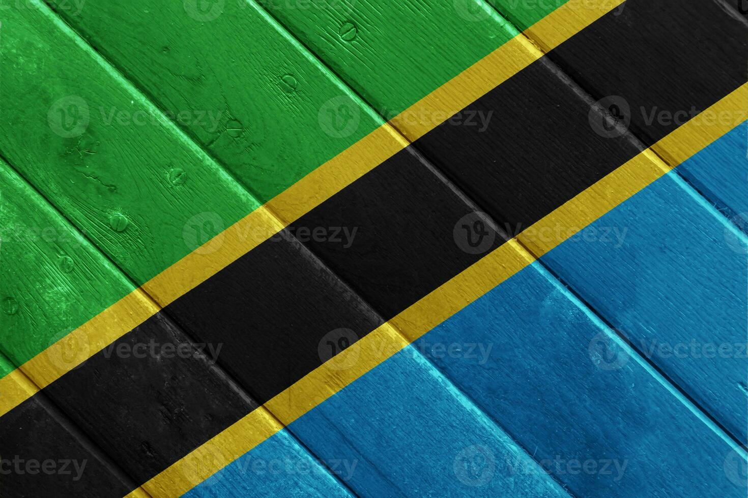 vlag van Verenigde republiek van Tanzania Aan een getextureerde achtergrond. concept collage. foto