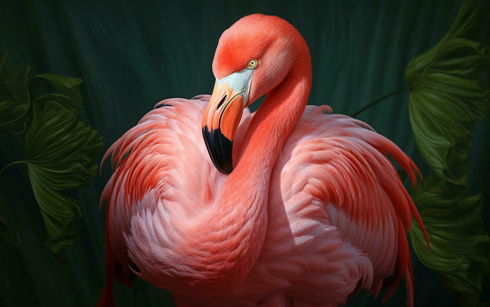 ai generatief Amerikaans flamingo vogel fotografie foto