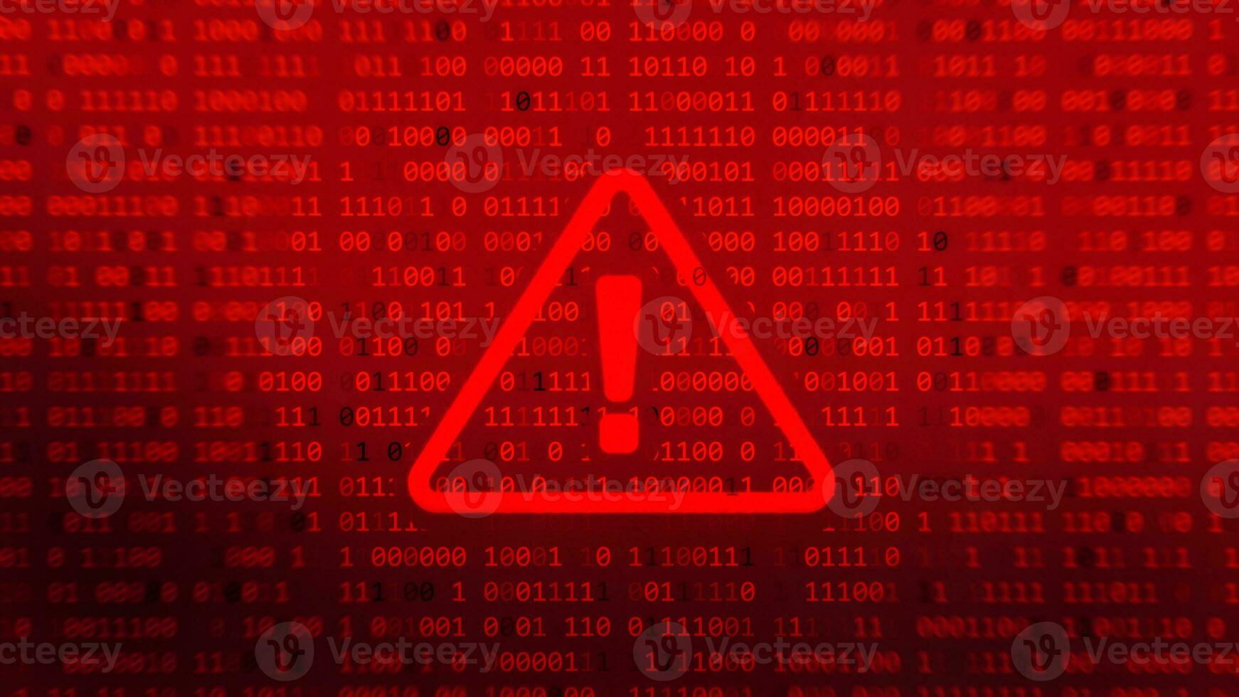 waarschuwing teken gegevens ontgrendelen hackers. veiligheid bescherming concept. foto
