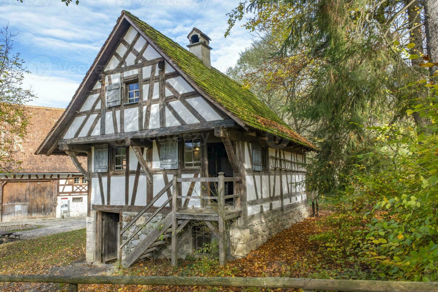 deze foto shows wonder vakwerk huizen in een boeren dorp in Duitsland