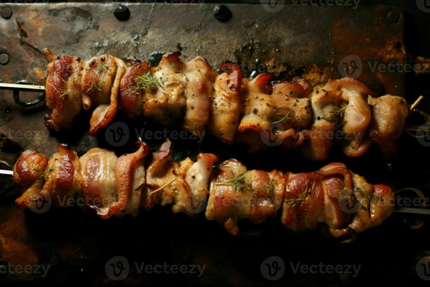 sappig spies seekh kebab een watertanden mengsel van specerijen en gegrild goedheid ai gegenereerd foto