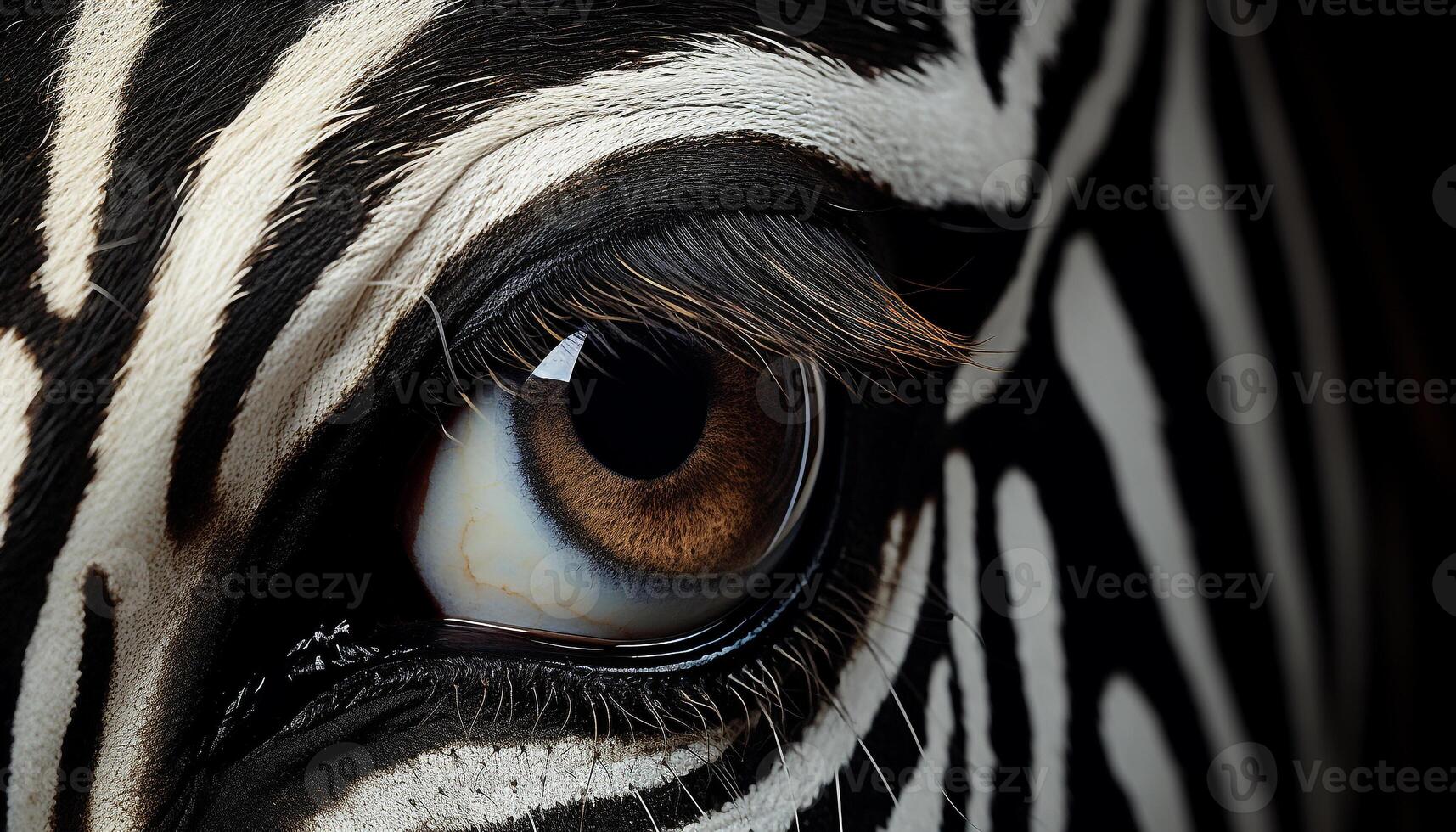 ai gegenereerd gestreept zebra in Afrika, een monochroom schoonheid in natuur gegenereerd door ai foto