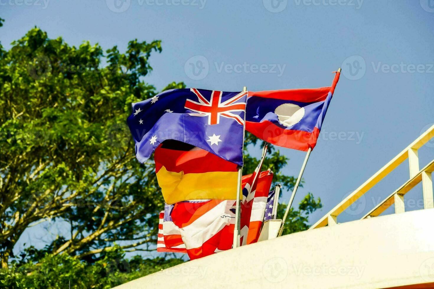 de vlaggen van Australië, Thailand, Thailand, Thailand, Thailand, foto