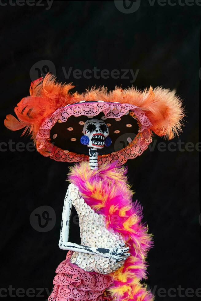 dag van de dood Catrina zwanger en gekleed elegant foto