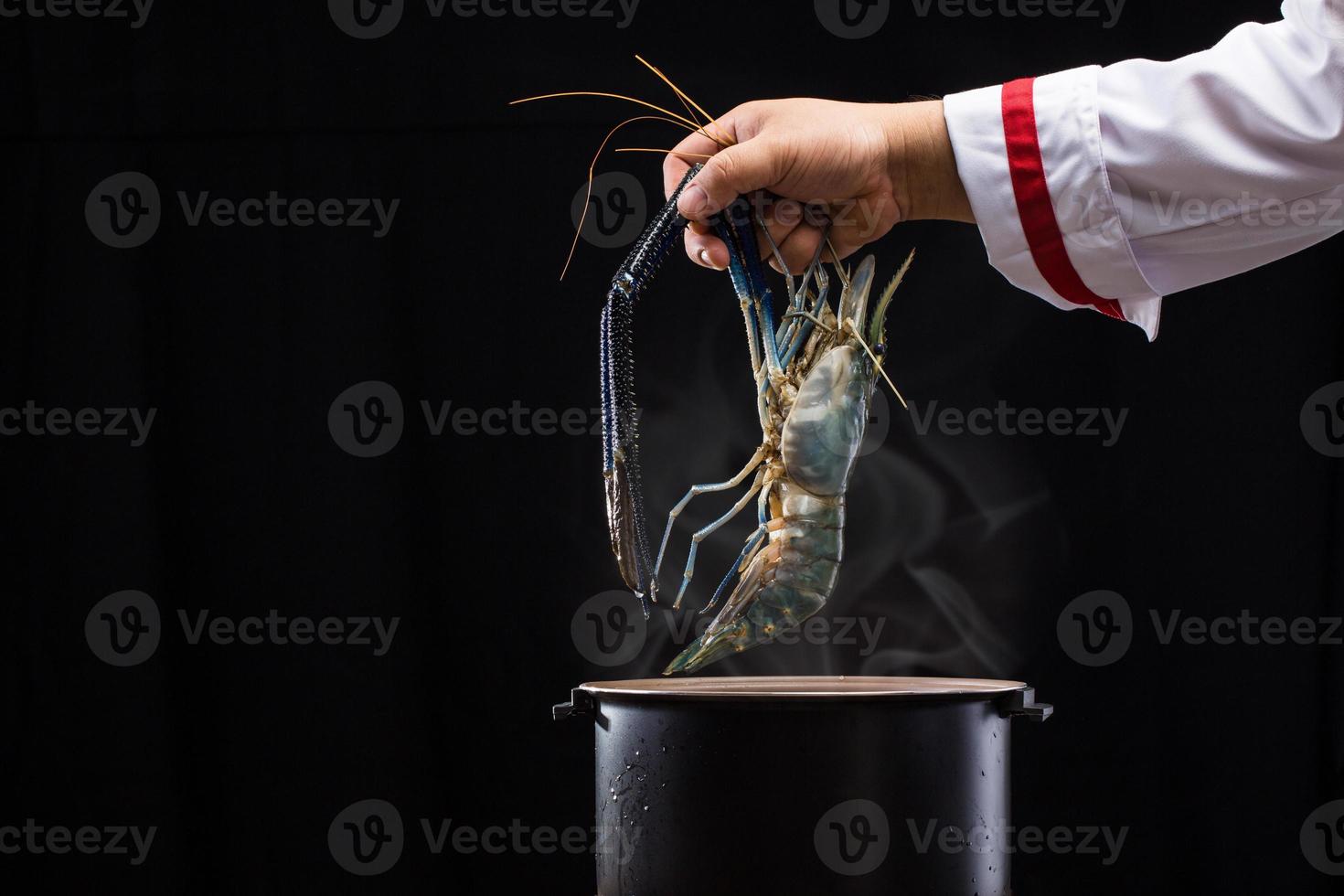 garnaal met handchef foto