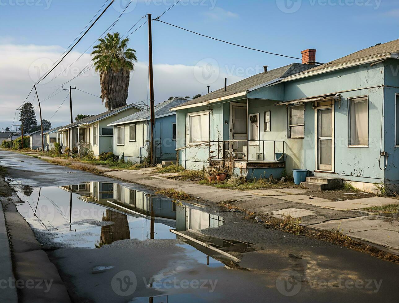 ai gegenereerd mobiel huis park in een leeftijdsgebonden gemeenschap in oceano foto