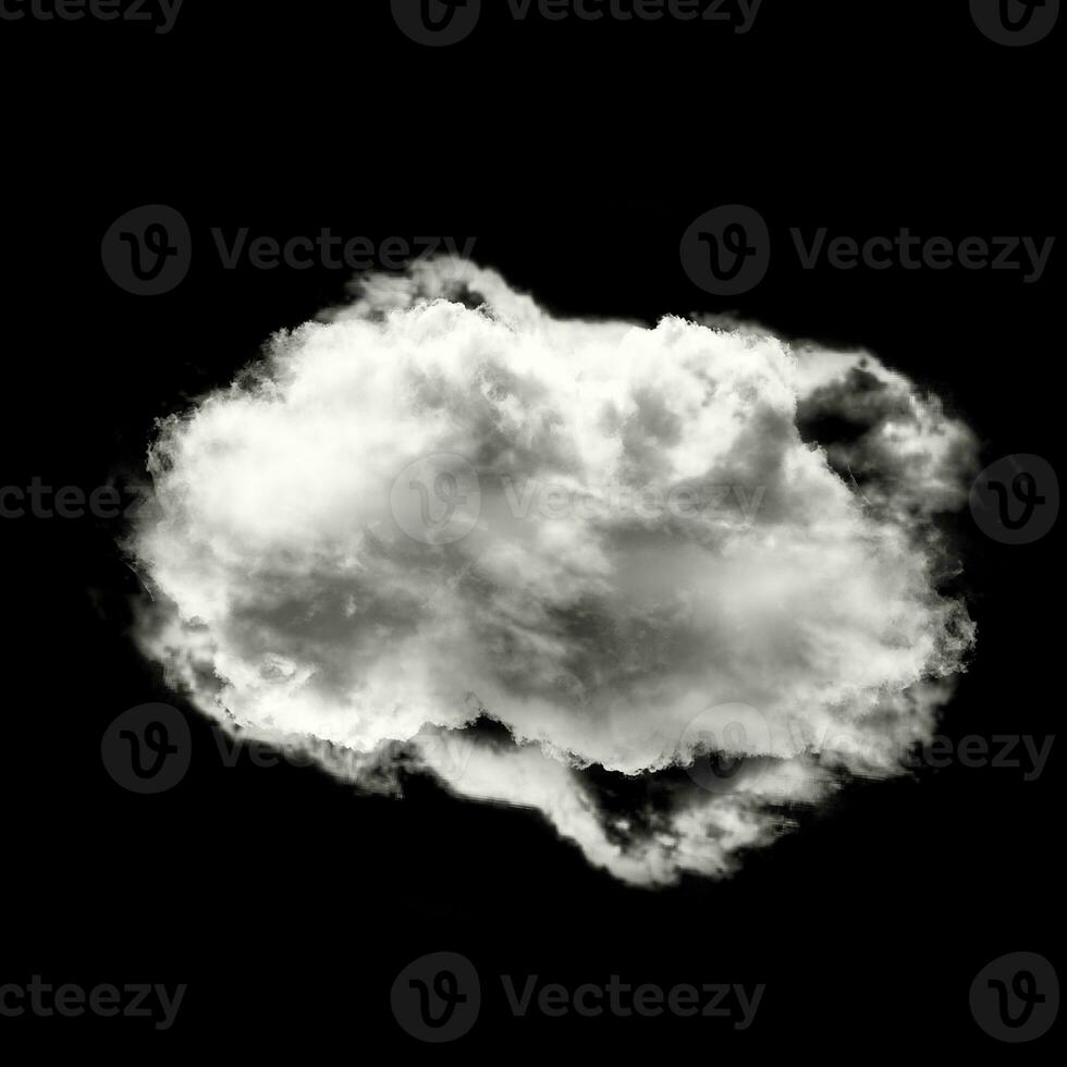 complex wolk vorm over- zwart achtergrond foto