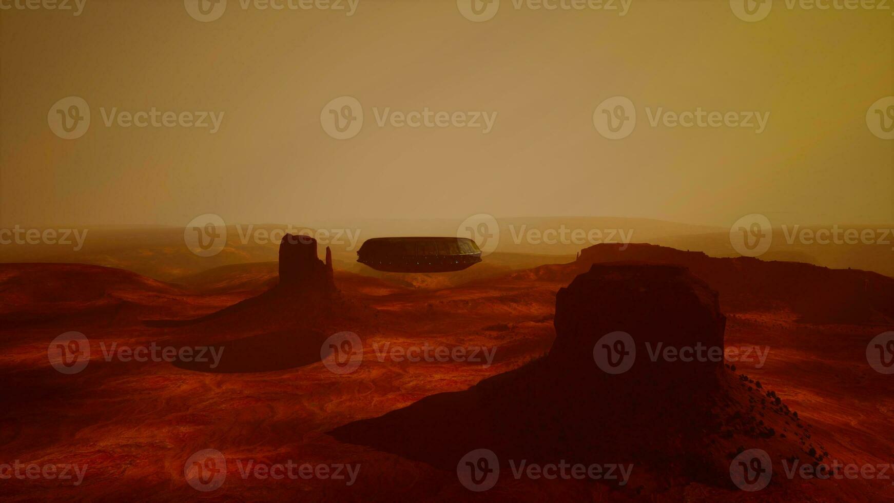 niet identificeerbaar machine glijden over- de Arizona landschap foto