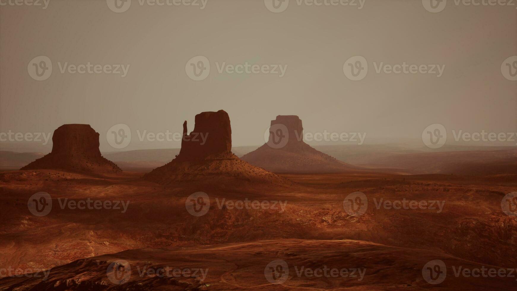 een verbijsterend antenne visie van een woestijn landschap met majestueus bergen foto