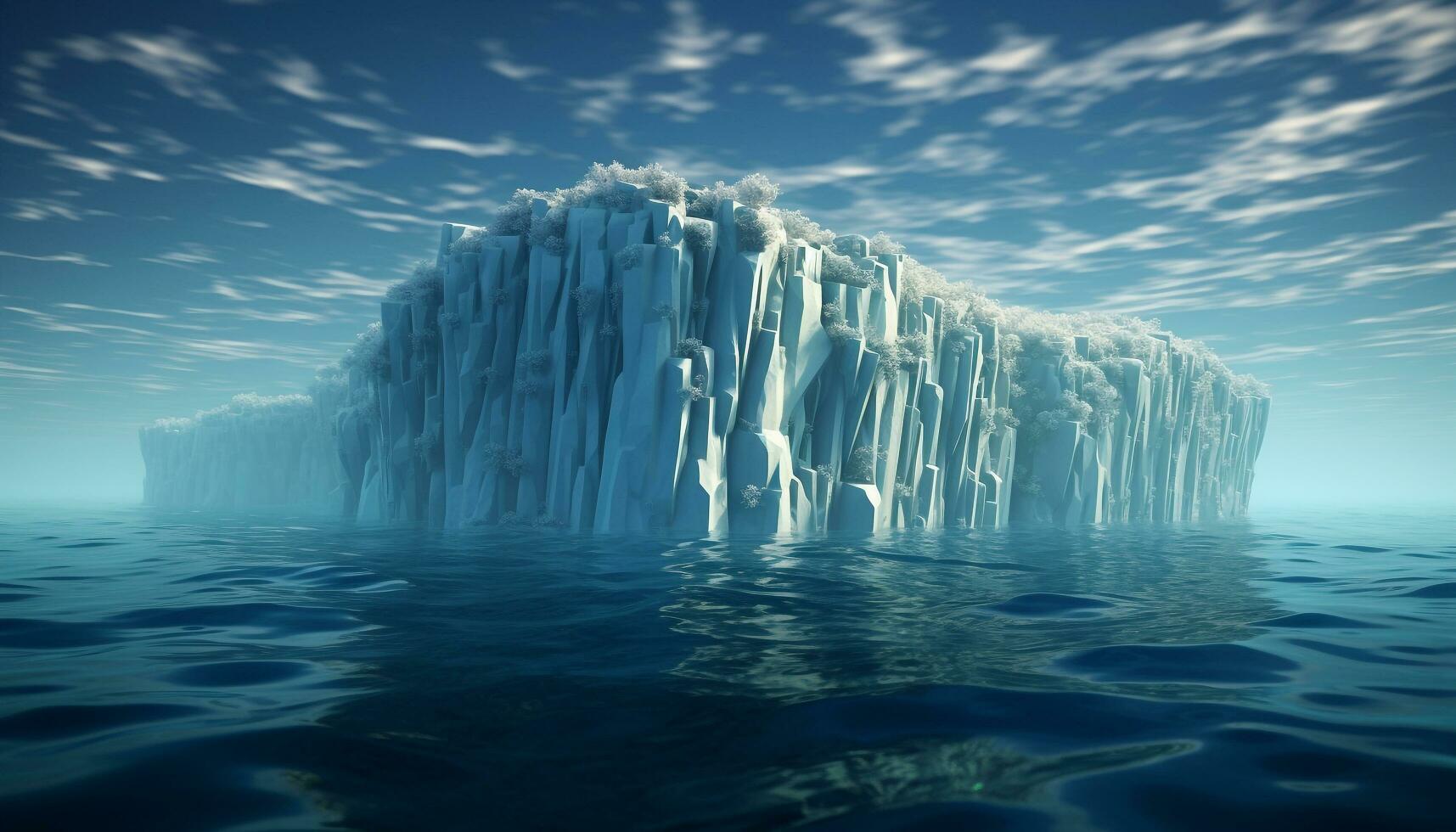 ai gegenereerd abstract blauw ijs kristal weerspiegelt natuur bevroren versheid gegenereerd door ai foto