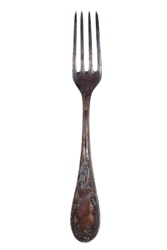 oude duitse zilveren vork foto