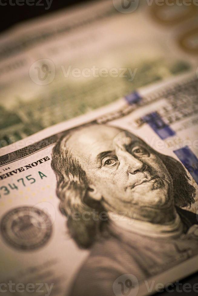 benjamin franklin op Amerikaanse dollar - usd foto