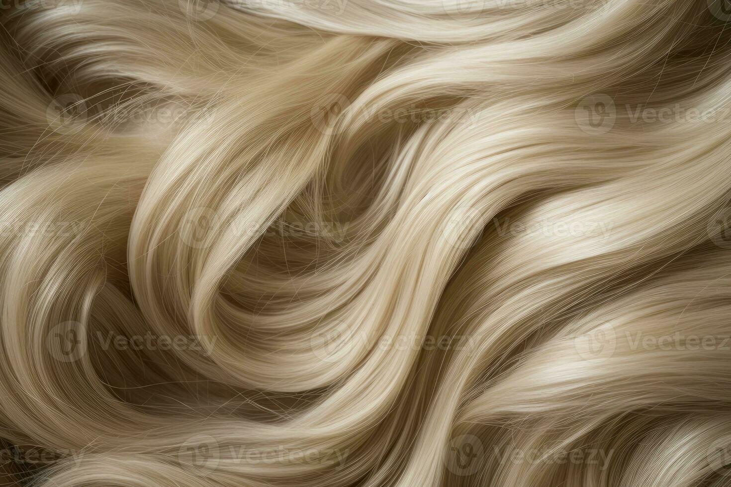 ai gegenereerd krullen bruin blond haar- welzijn mode salon glad gezond hoogtepunt abstract structuur foto