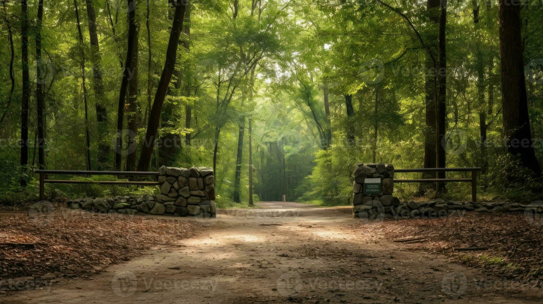 ai gegenereerd Ingang naar de reserveren park foto