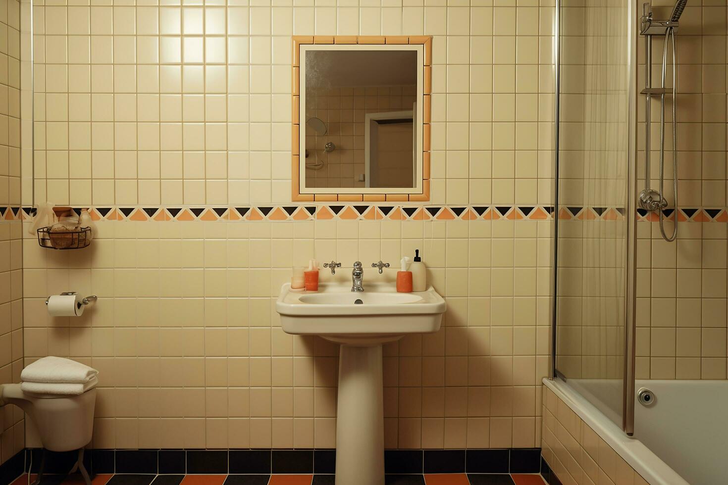 ai gegenereerd badkamer interieur vrij ontwerpen foto