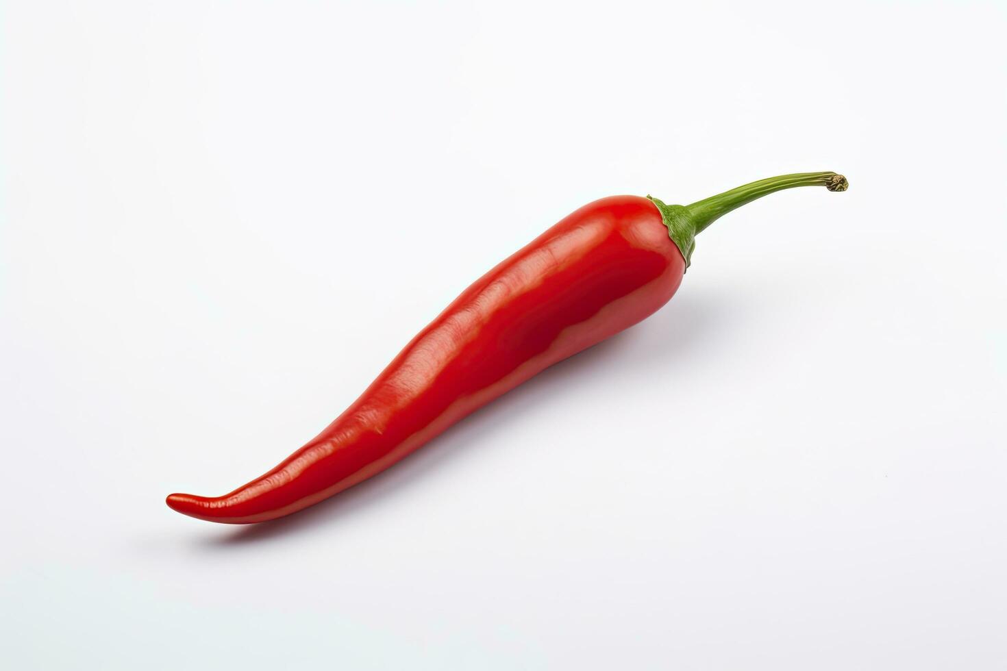 ai gegenereerd een rood Chili peper is geïsoleerd Aan een wit achtergrond. ai gegenereerd foto