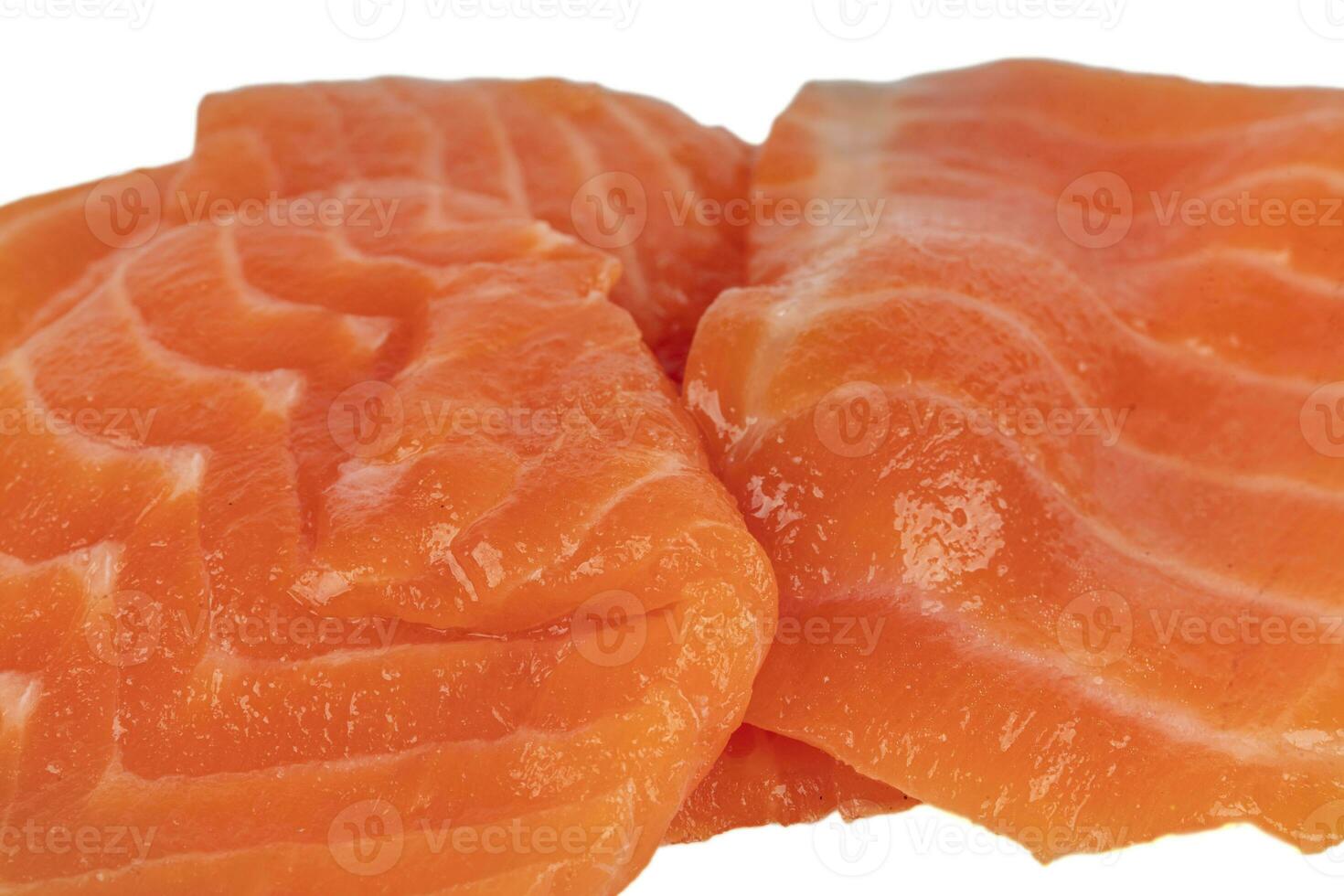 plakjes van rood vis forel of Zalm detailopname. foto