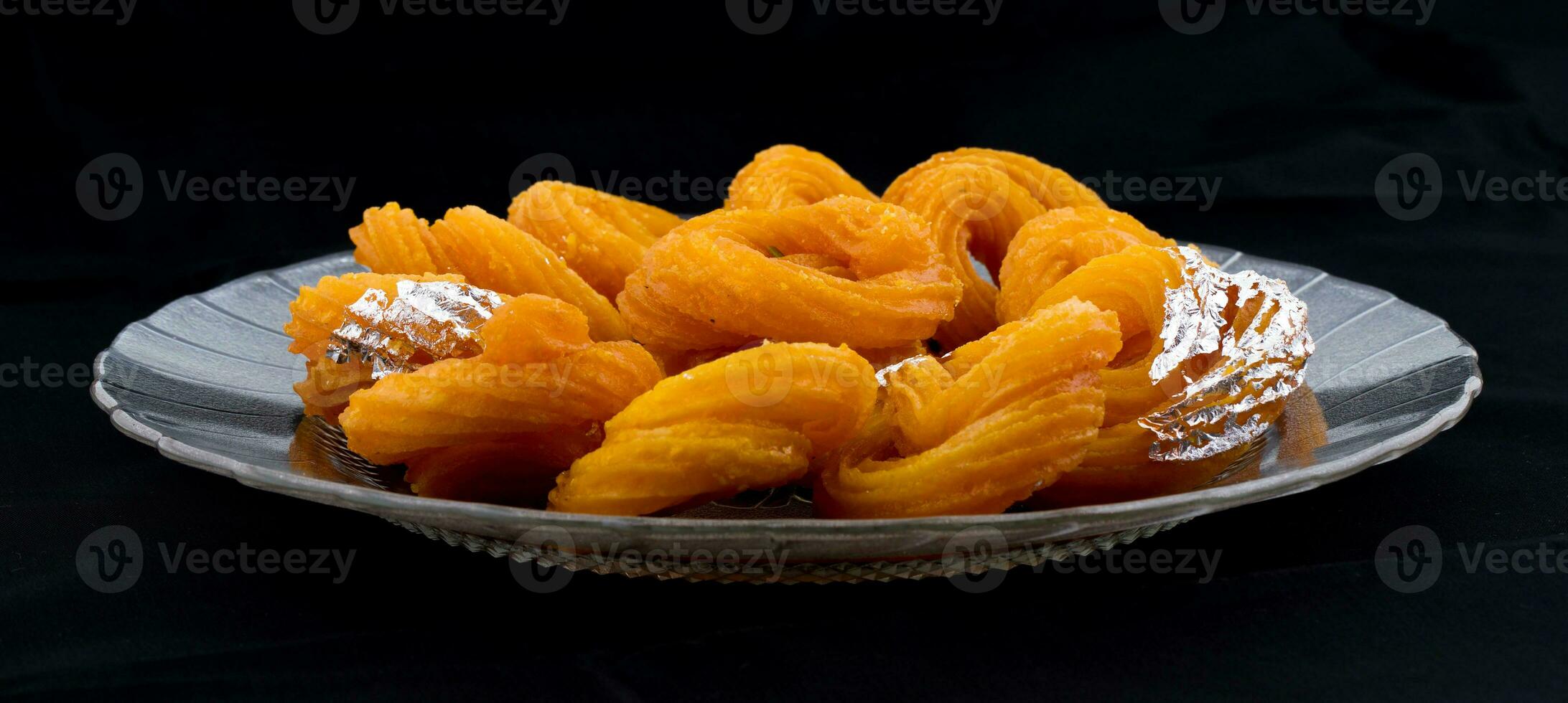 Indisch zoet voedsel paneer jalebi foto