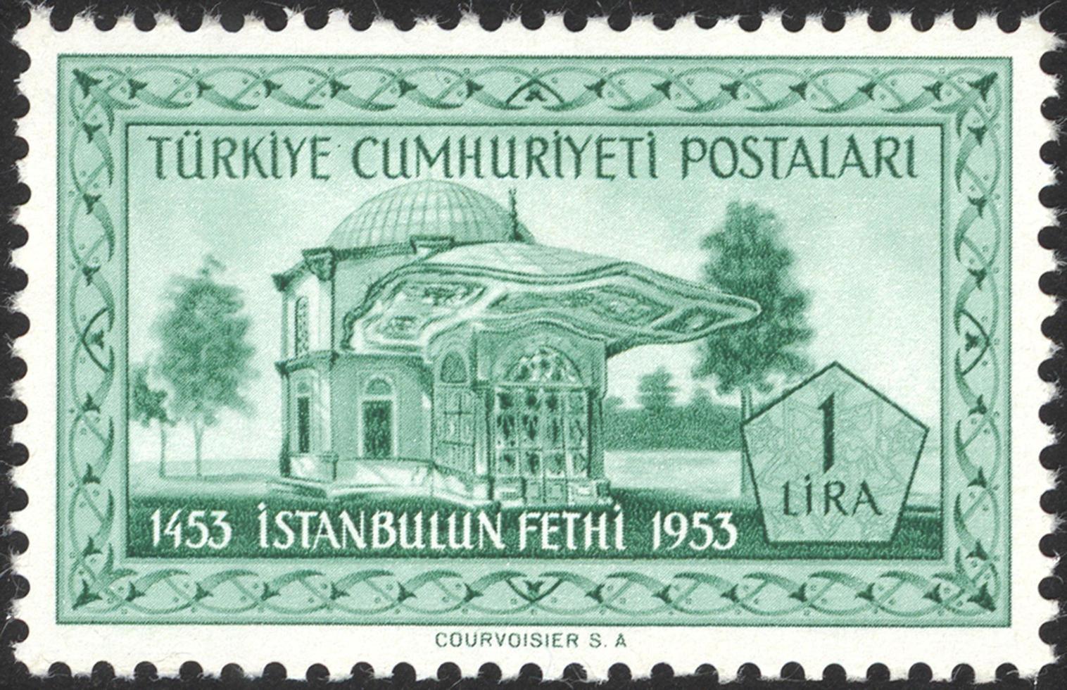 turkije, 2021 - vintage turkije postzegel foto
