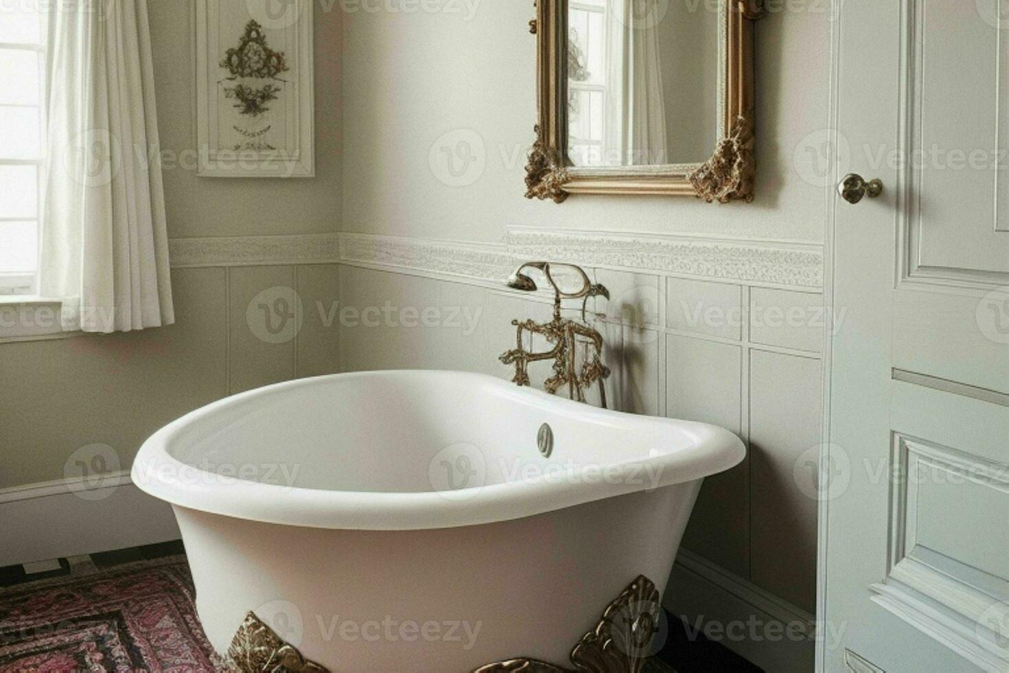 ai gegenereerd Victoriaans stijl badkamer. pro foto