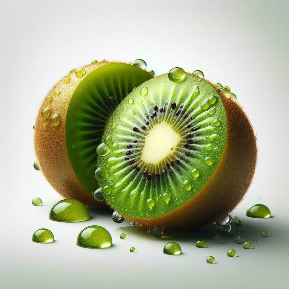 ai gegenereerd rijp kiwi, plak kiwi fruit foto