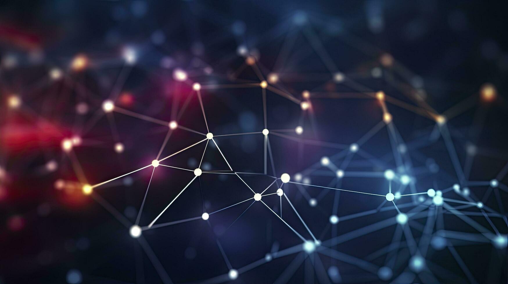 ai gegenereerd abstract digitaal verbindingen met gegevens en blockchain technologie. ai gegenereerd foto