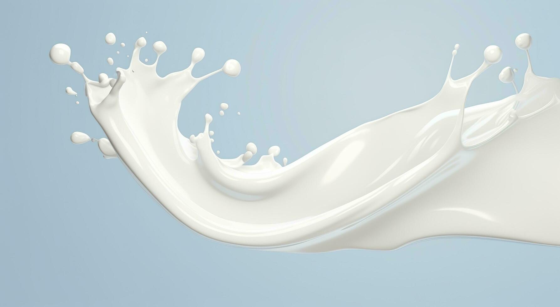 ai gegenereerd wit melk plons geïsoleerd Aan achtergrond, vloeistof of yoghurt plons, 3d illustratie. generatief ai foto