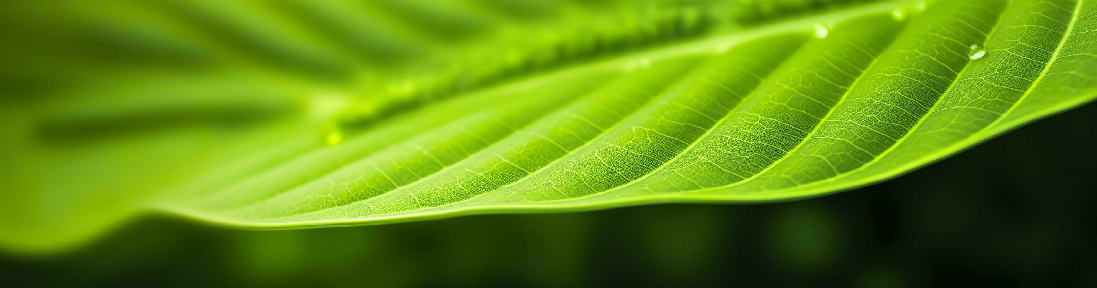 ai gegenereerd groen blad natuur achtergrond. ai gegenereerd foto