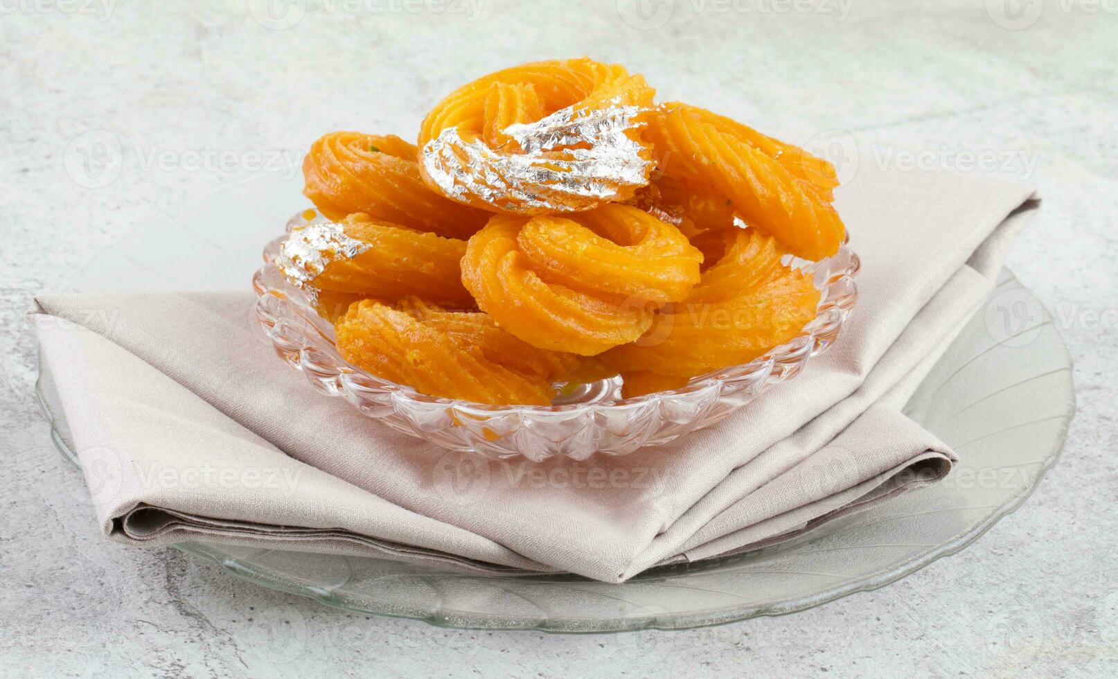 Indisch zoet voedsel paneer jalebi foto