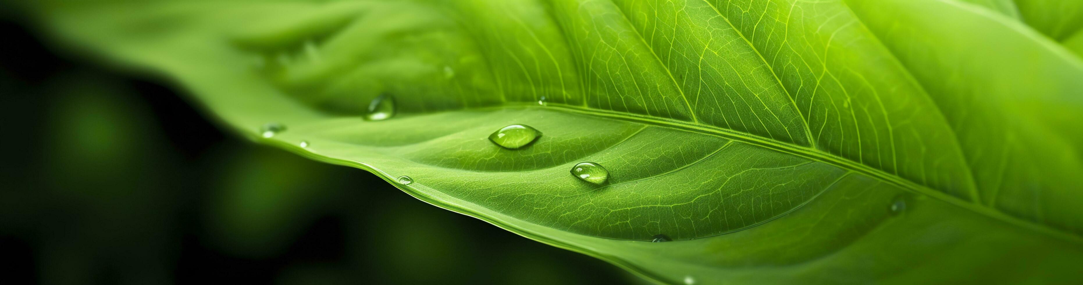 ai gegenereerd groen blad natuur achtergrond. ai gegenereerd foto