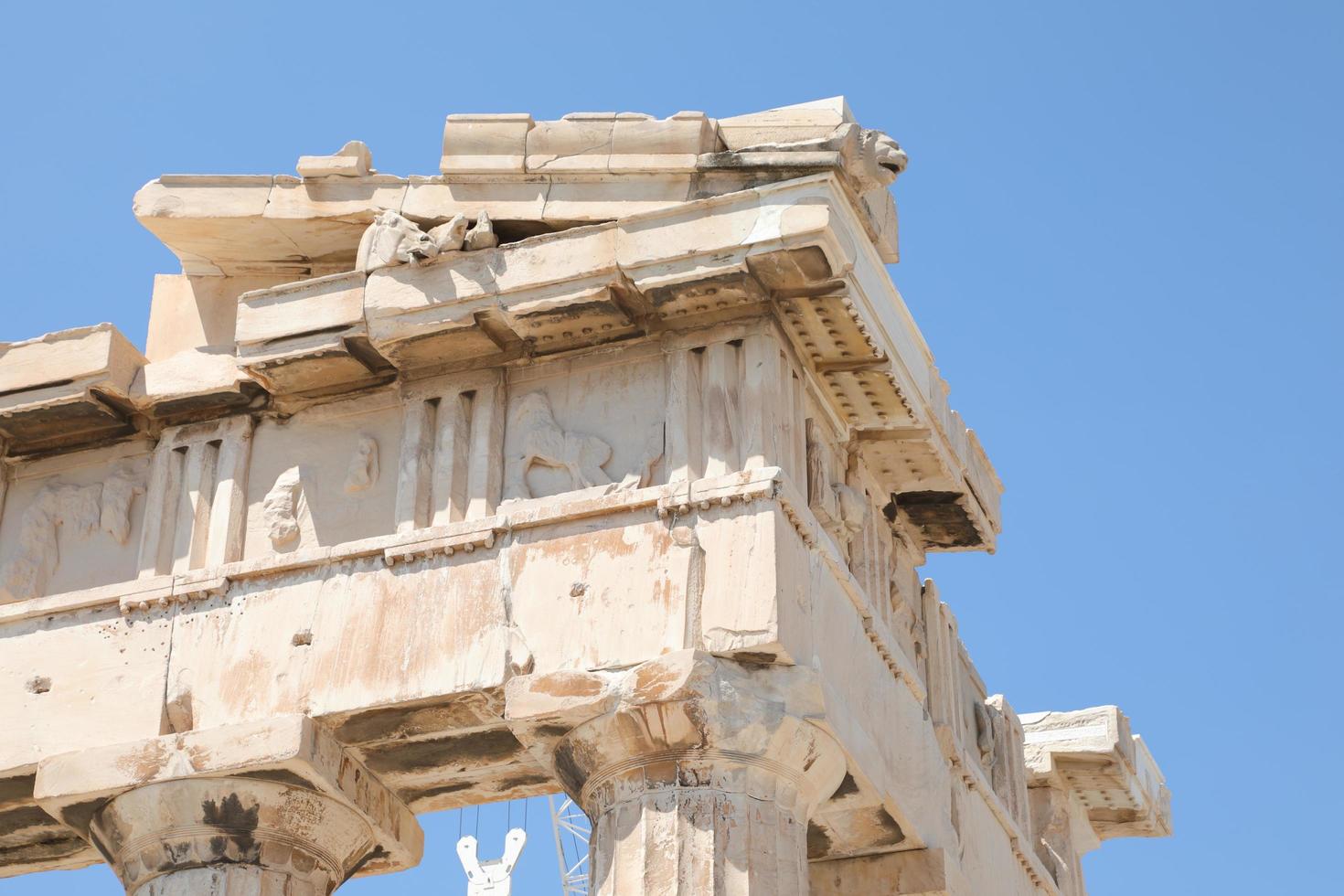 parthenon tempel op de akropolis van athene, griekenland foto