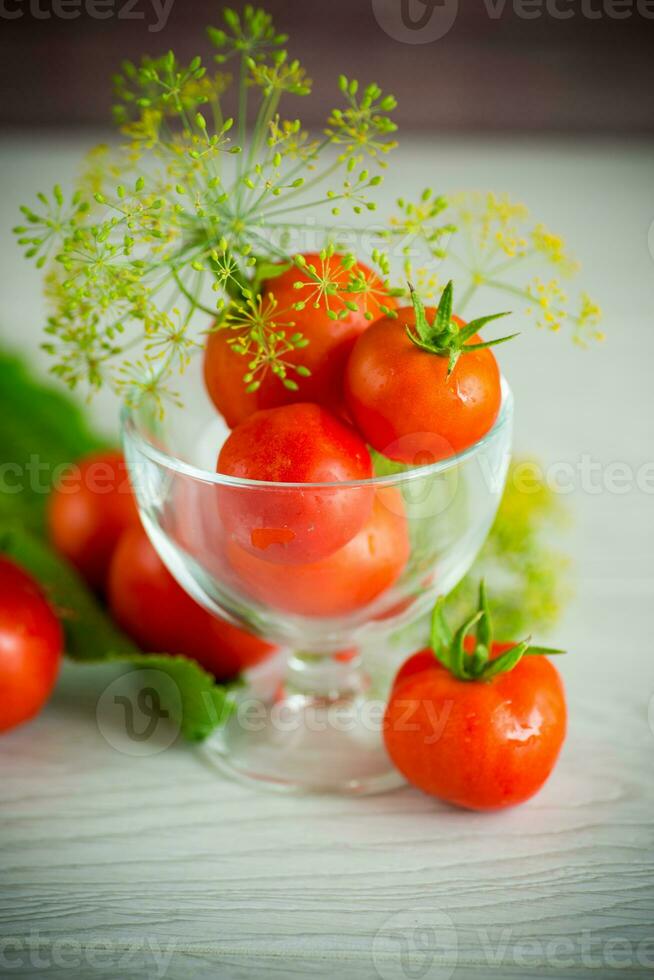 natuurlijk tomaten met specerijen bereid voor behoud foto