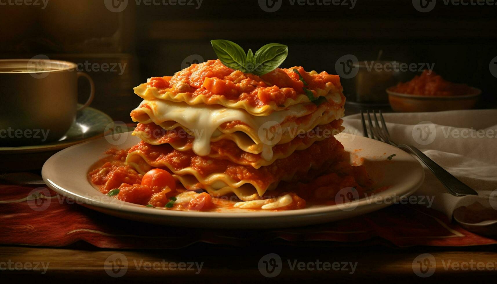 ai gegenereerd versheid Aan een bord fijnproever maaltijd, gekookt pasta, gezond aan het eten gegenereerd door ai foto