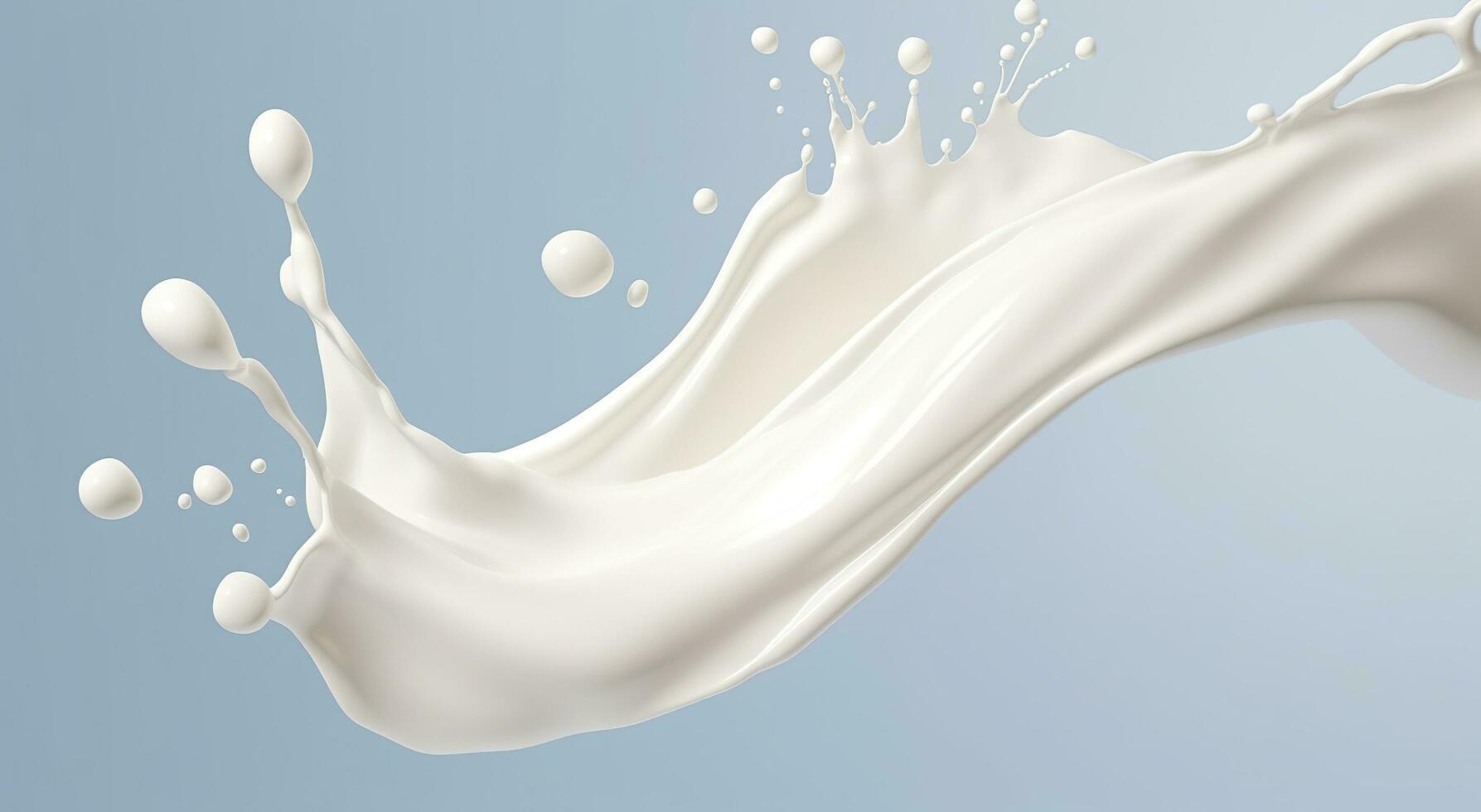 ai gegenereerd wit melk plons geïsoleerd Aan achtergrond, vloeistof of yoghurt plons, 3d illustratie. generatief ai foto